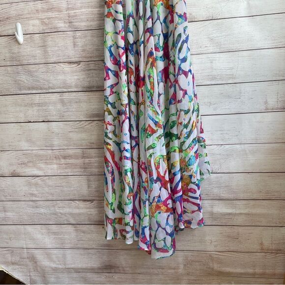 LA MODA VERY FULL WATERCOLOR PRINT MAXI DRESS‎ - Picture 4 of 10